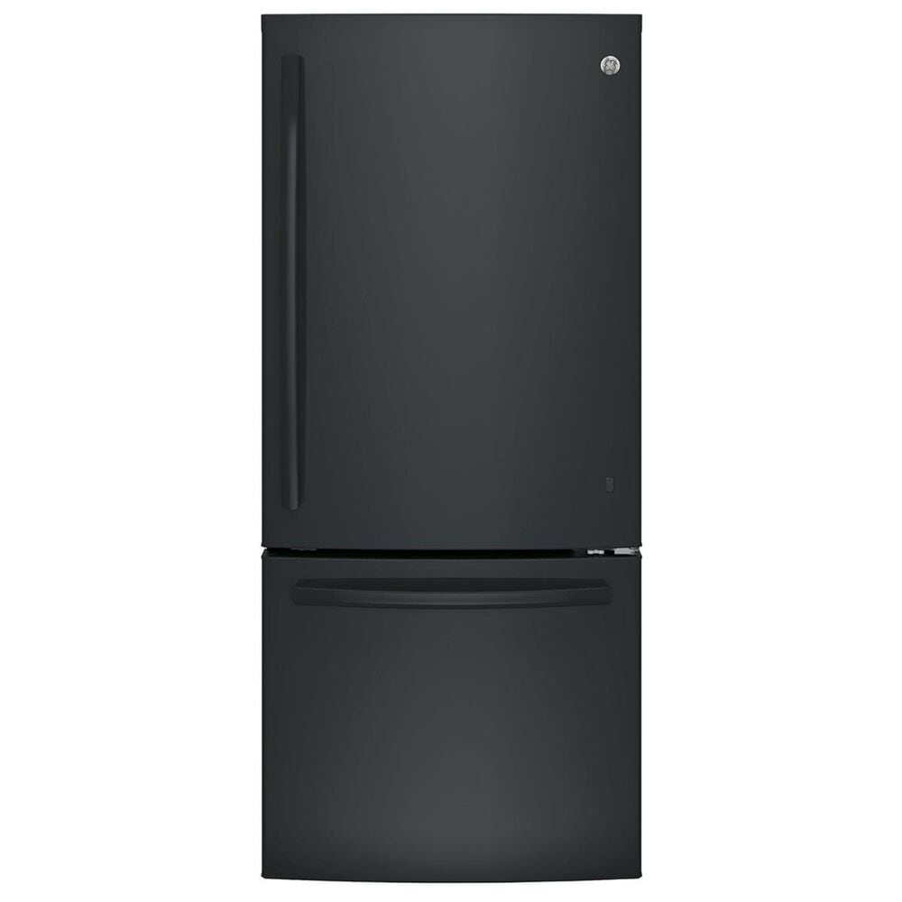 GE Appliances 20.9 Cu. Ft. Bottom Freezer Refrigerator in Black, , large