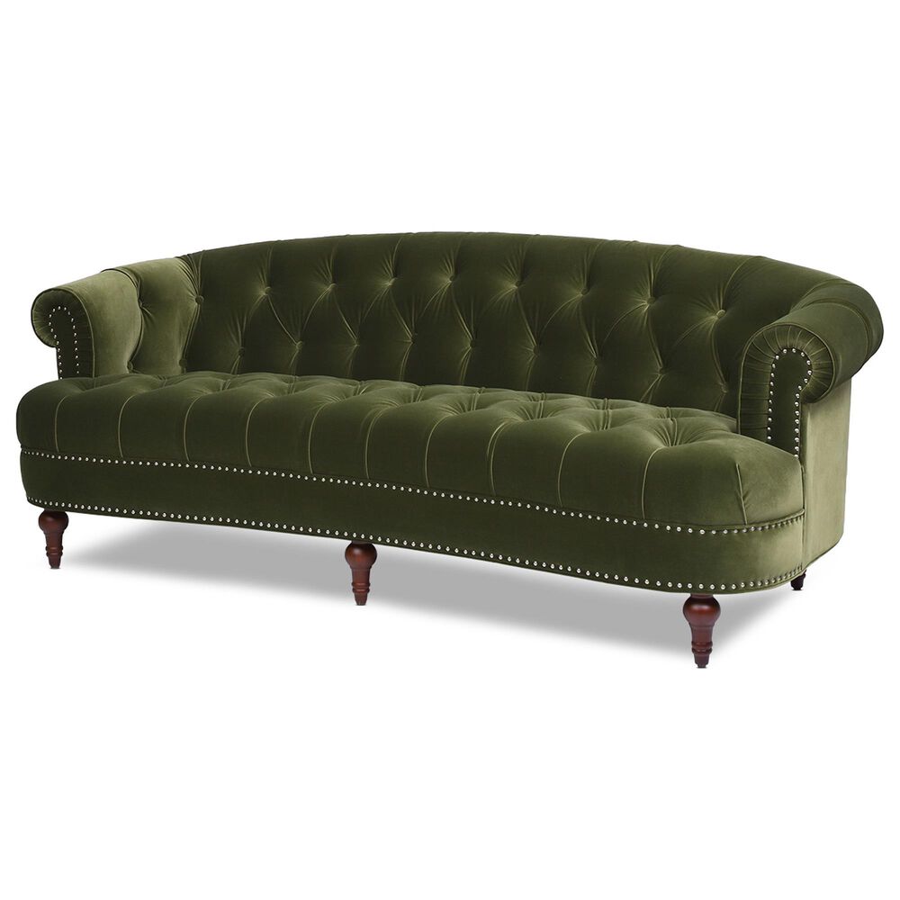 Jennifer Taylor Home La Rosa Stationary Sofa in Olive Green Velvet, , large