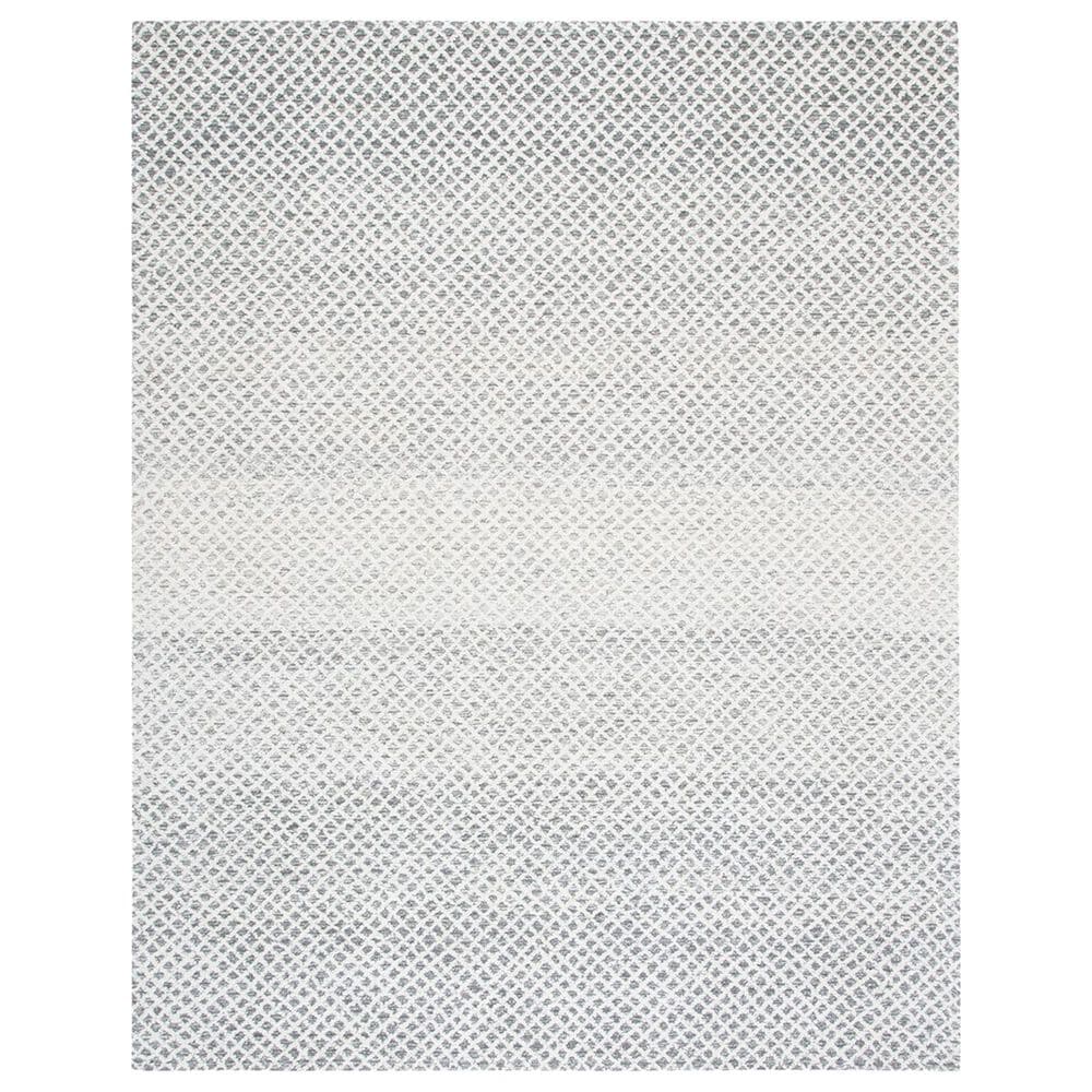 Safavieh Micro-Loop MLP353F 8" x 10" Gray and Ivory Area Rug, , large