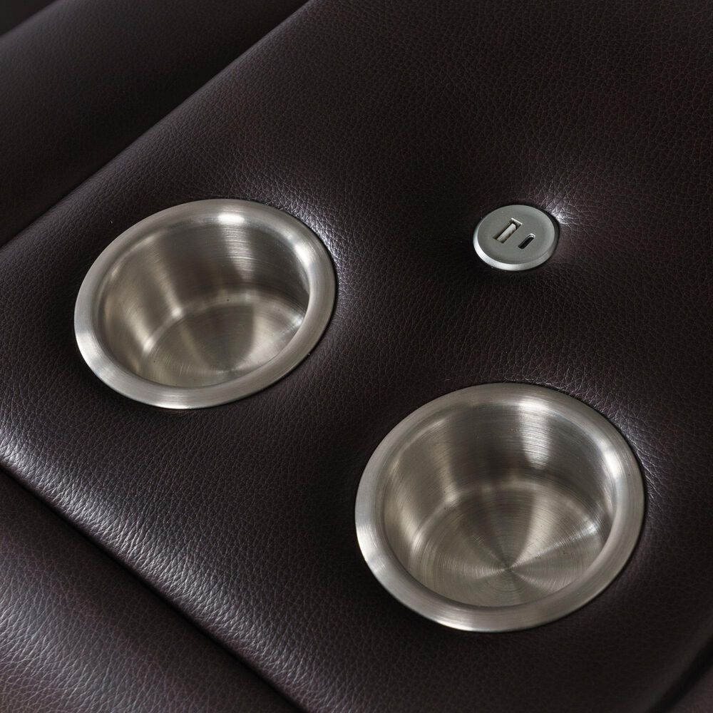 Simon Li Power Reclining Sofa with power Headrest in Triomphe Cordovan, , large