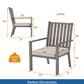 Hearth and Haven Outdoor All-Weather Aluminum Dining Chair in Gray (Set of 4), , large