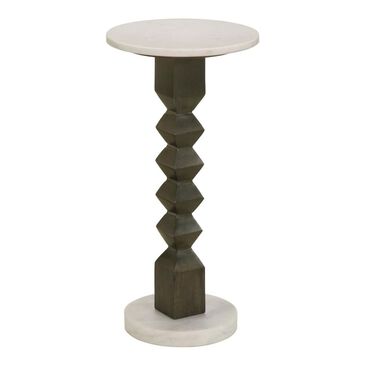 Pacific Landing Colette Accent Table in White & Dark Grey, , large