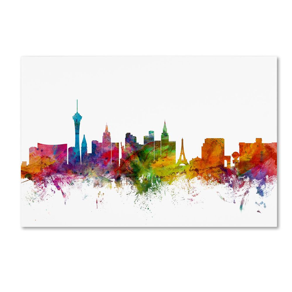 Timberlake Michael Tompsett "Las Vegas Nevada Skyline" Canvas Art, , large