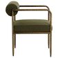 Club Collection By Sunpan Ajani Arm Chair with Copenhagen Olive Cushion in Antique Brass, , large