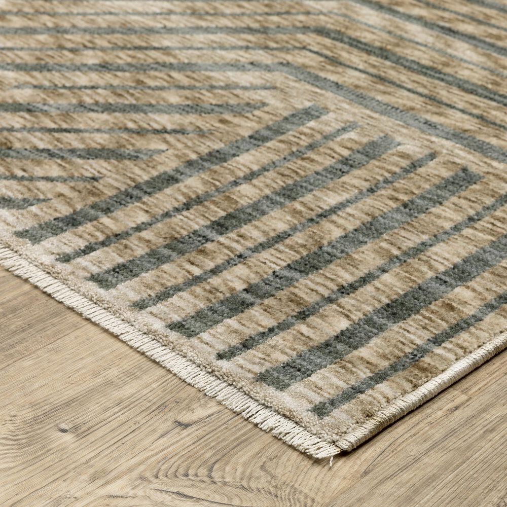 Oriental Weavers Echo ECH01 Beige and Grey 3&#39;3&quot; x 5&#39; Area Rug, , large