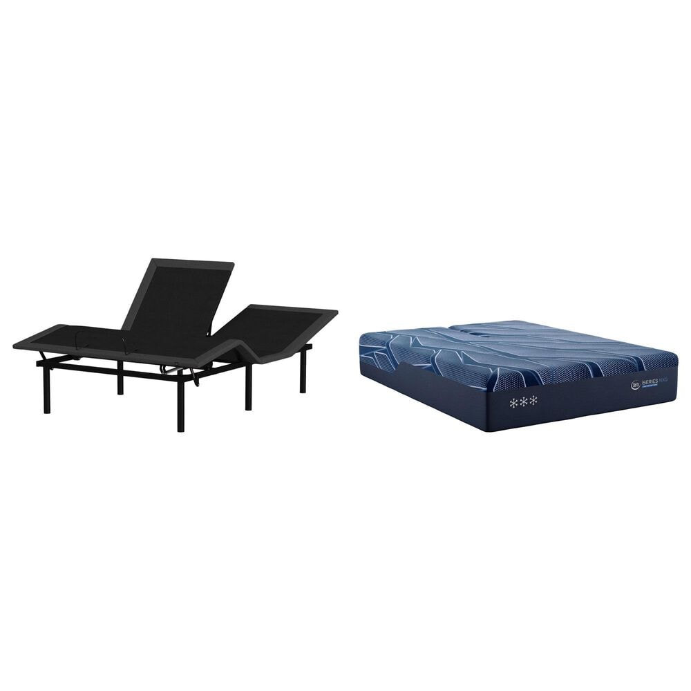 Serta iSeries NXG 4500 Foam Ultra Plush Flex Head Queen Mattress with Rize Flex Head Queen Adjustable Base, , large
