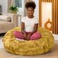 Jaxx Lil" Cuddler Cocoon Jr Kids Faux Fur Bean Bag Lounger in Gold, , large