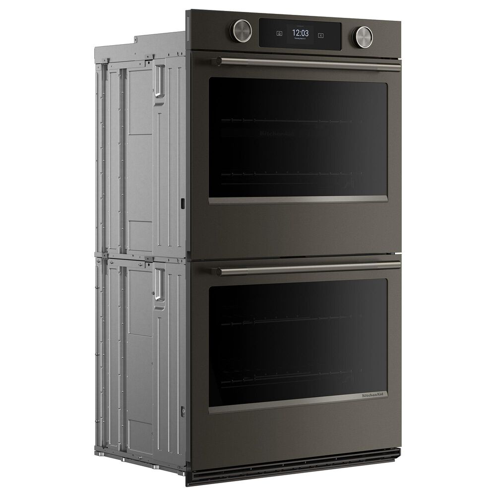 KitchenAid 2-Piece Kitchen Package with Black Ore 30" Smart Double Wall Oven and Stainless Steel 30" Gas Cooktop, , large
