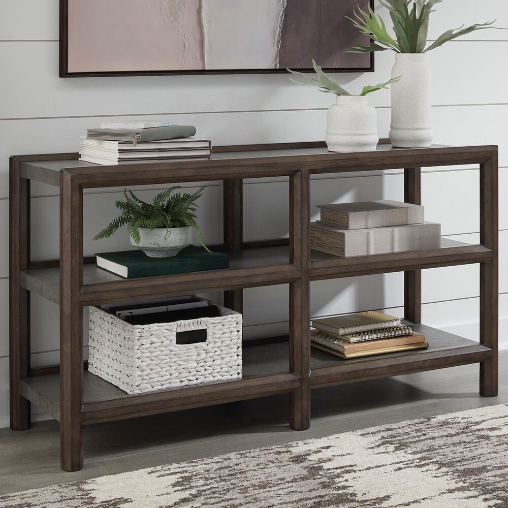 Ashley Kallenny Sofa Table in Dark Brown and Gray, , large