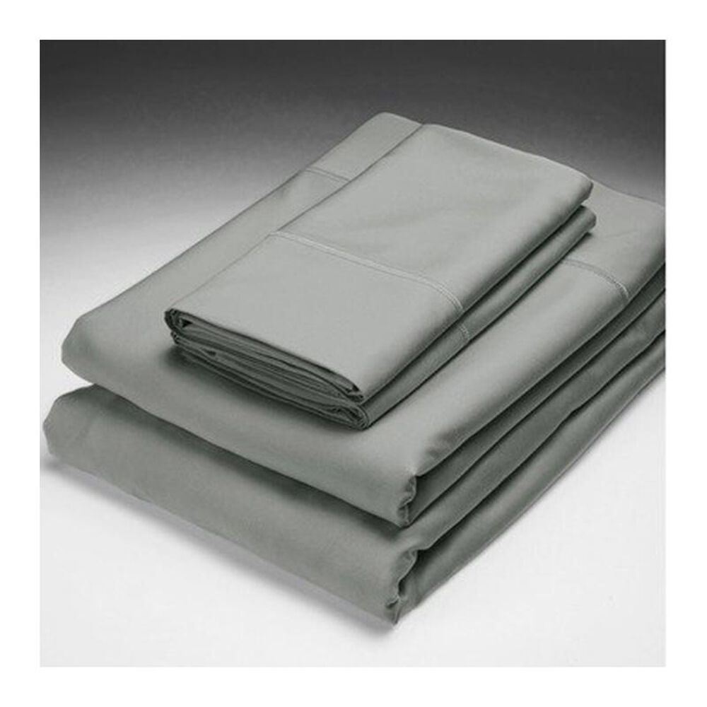 Caro Home Bamboo Solid Queen Sheet Set in Black Pearl, , large
