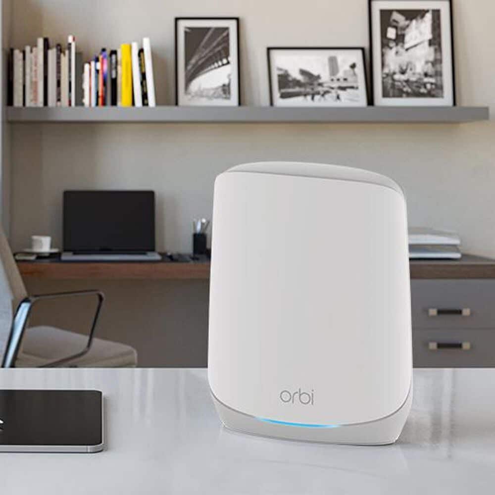 NETGEAR Orbi 750 Series Tri-Band Wi-Fi 6 Mesh System with 2 Satellites in White, , large