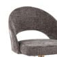 LumiSource Renee Adjustable Swivel Bar Stool with Dark Grey Fabric Upholstery in Gold (Set of 2), , large