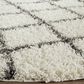 Safavieh Dallas Shag SGD258H-6R 6" Round Ivory/Dark Grey Area Rug, , large
