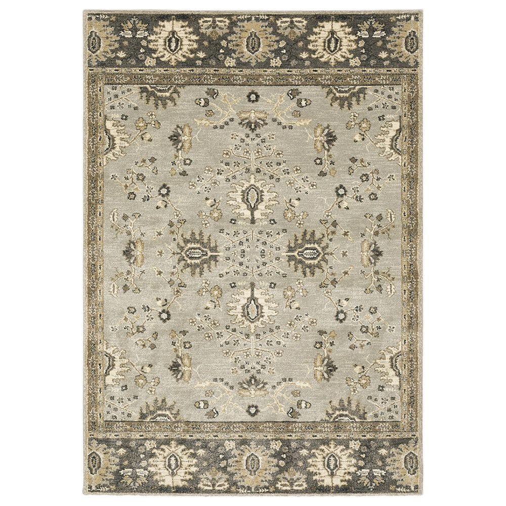 Oriental Weavers Florence Aurora 4928C 9"10" x 12"10" Blue Area Rug, , large