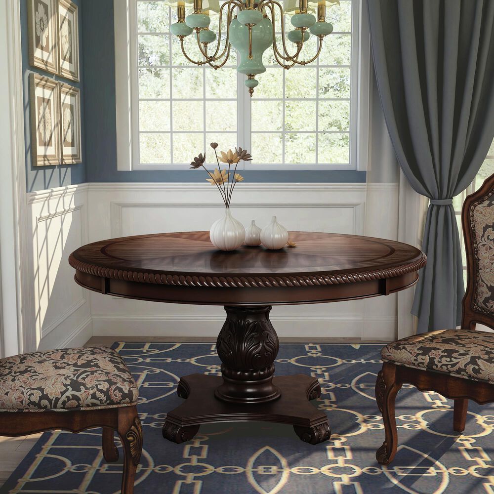 Furniture of America Watson Dining Table in Brown Cherry - Table Only, , large