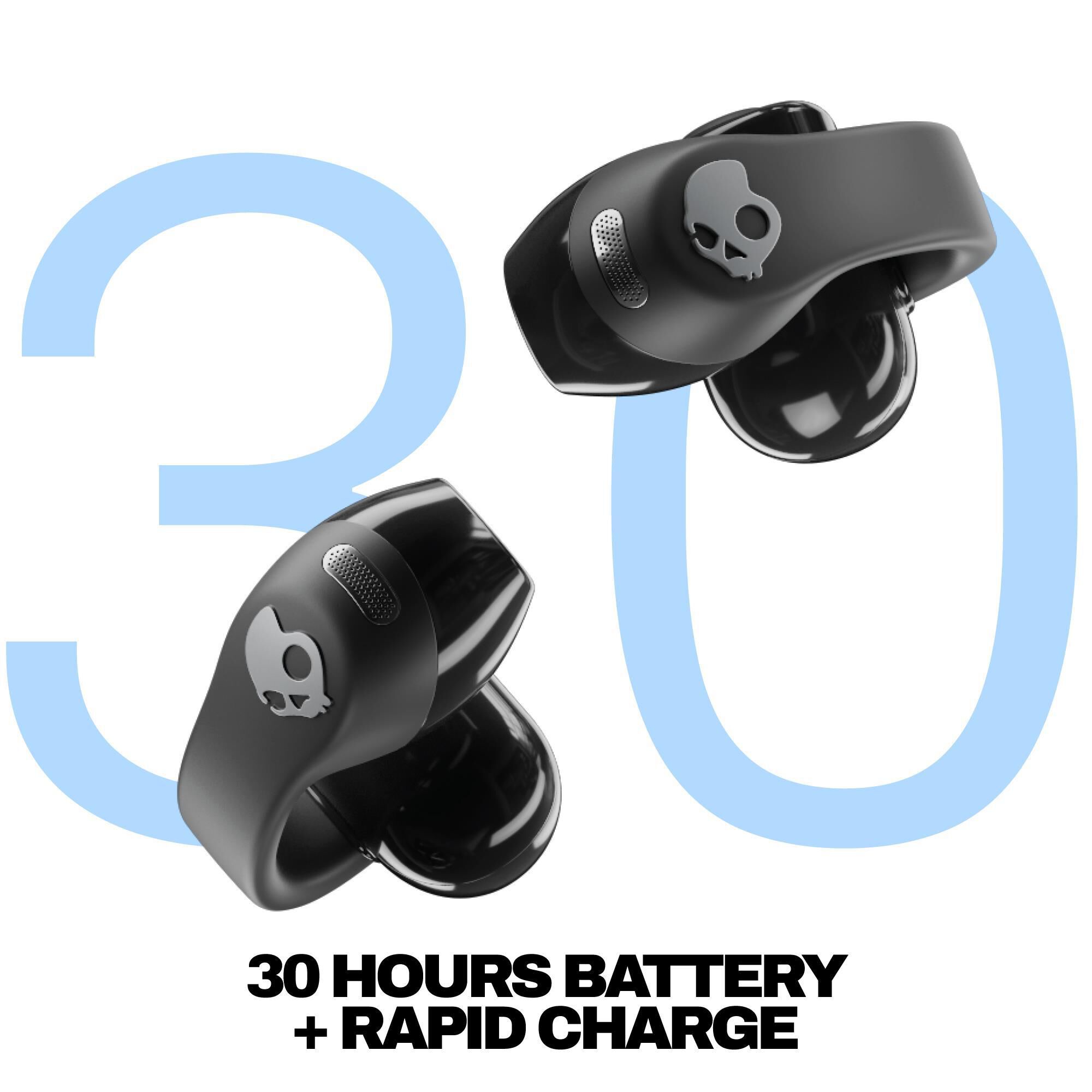 Skullcandy Push 720 Open Open-Ear True Wireless Earbuds in black