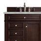 James Martin Vanities Brittany 36" Single Bathroom Vanity in Burnished Mahogany with 3 cm Victorian Silver Quartz Top and Rectangular Sink, , large