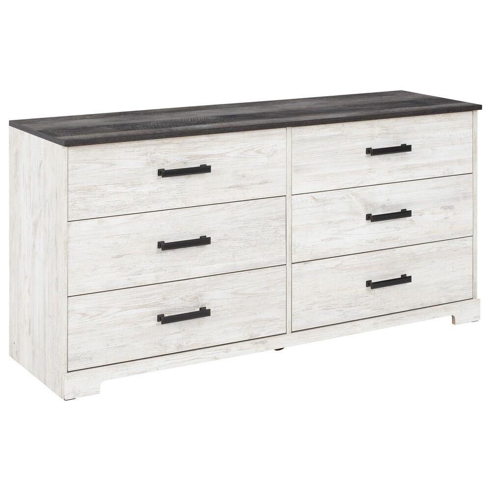 Ashley Shawburn 3-Piece Queen Bedroom Set in Whitewash and Charcoal Gray, , large