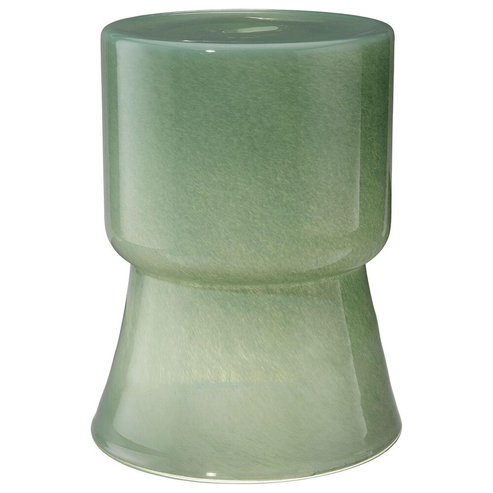 Splendor Living Upland Glass Garden Stool in Green, , large