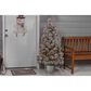 The Gerson Company 4.5" Potted Pre-Lit Flocked Pine Artificial Needle Boise Pine with White Lights in Green, , large