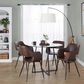 LumiSource Margarite Contemporary Dining/accent Chair in Black Metal and Espresso Faux Leather by LumiSource - Set of 2, , large