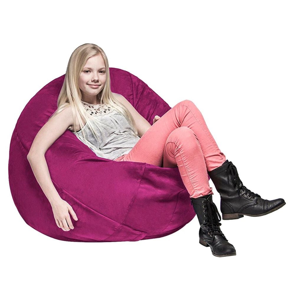 Jaxx 4" Cocoon Kids Bean Bag in Fuchsia, , large