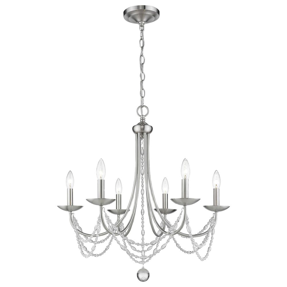 Golden Lighting Mirabella 6-Light Chandelier in Pewter, , large