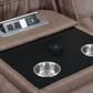 Simeon Collection Lawson Power Reclining Zero Gravity Sofa with Drop Down Table in Sydney Brunette, , large