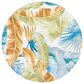 Safavieh Barbados Tropical Botanical 6"6" Round Gold and Green Indoor/Outdoor Area Rug, , large
