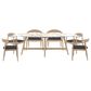 CANADEL Downtown 7-Piece Oval Dining Set in Shell and Caramel Washed, , large