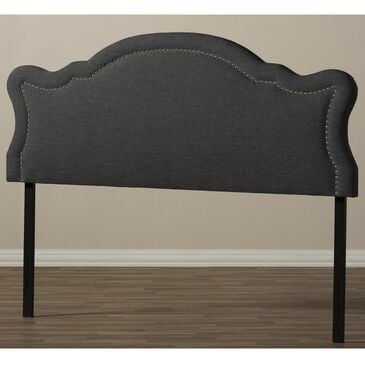 Baxton Studio Avery Queen Headboard in Dark Grey, , large