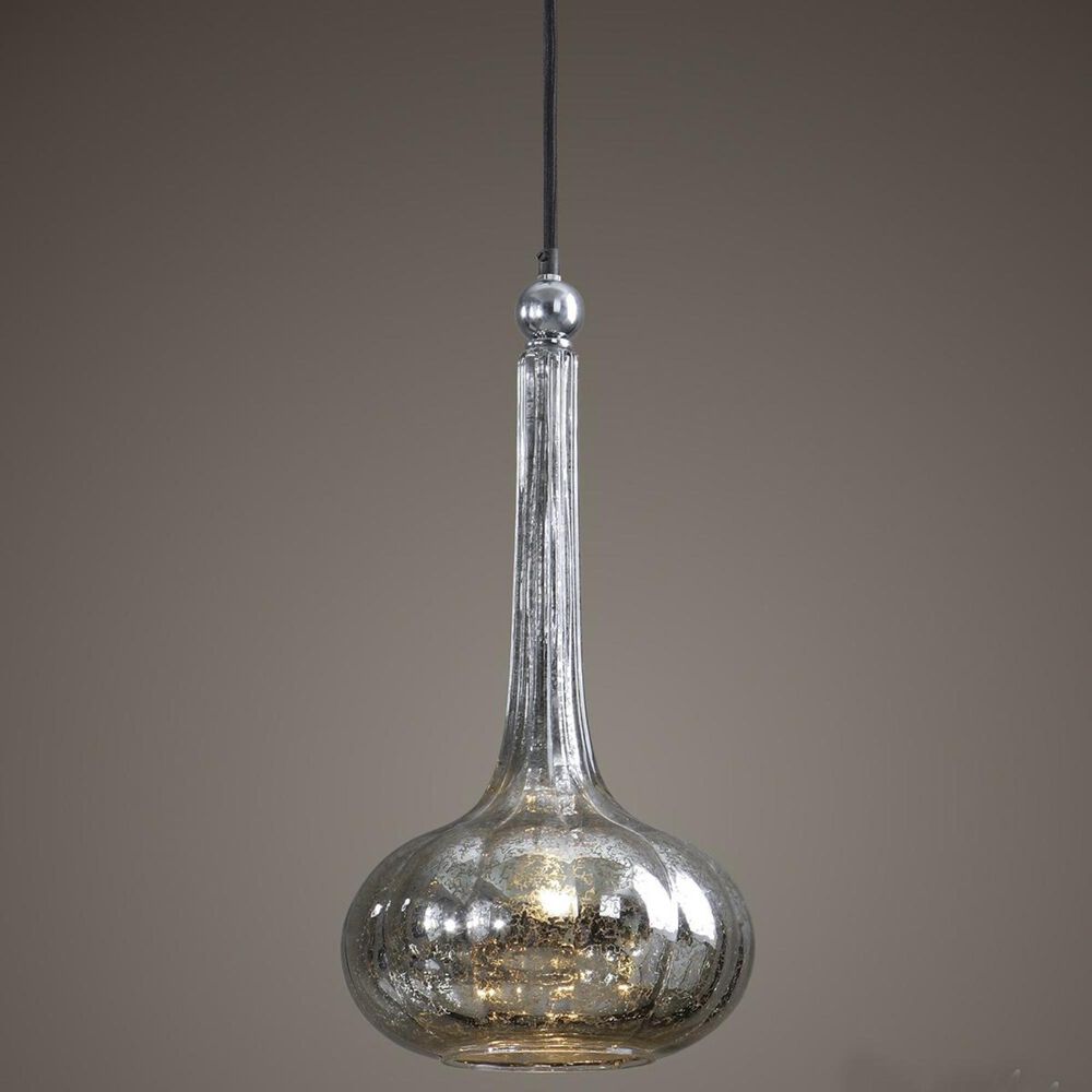 Uttermost Oristano 1 Light Mini Pendant in Mercury Glass, , large