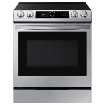 Samsung 6.3 Cu. Ft. Front Control Slide-in Electric Range with Smart Dial, Air Fry and Wi-Fi in Stainless Steel, , large