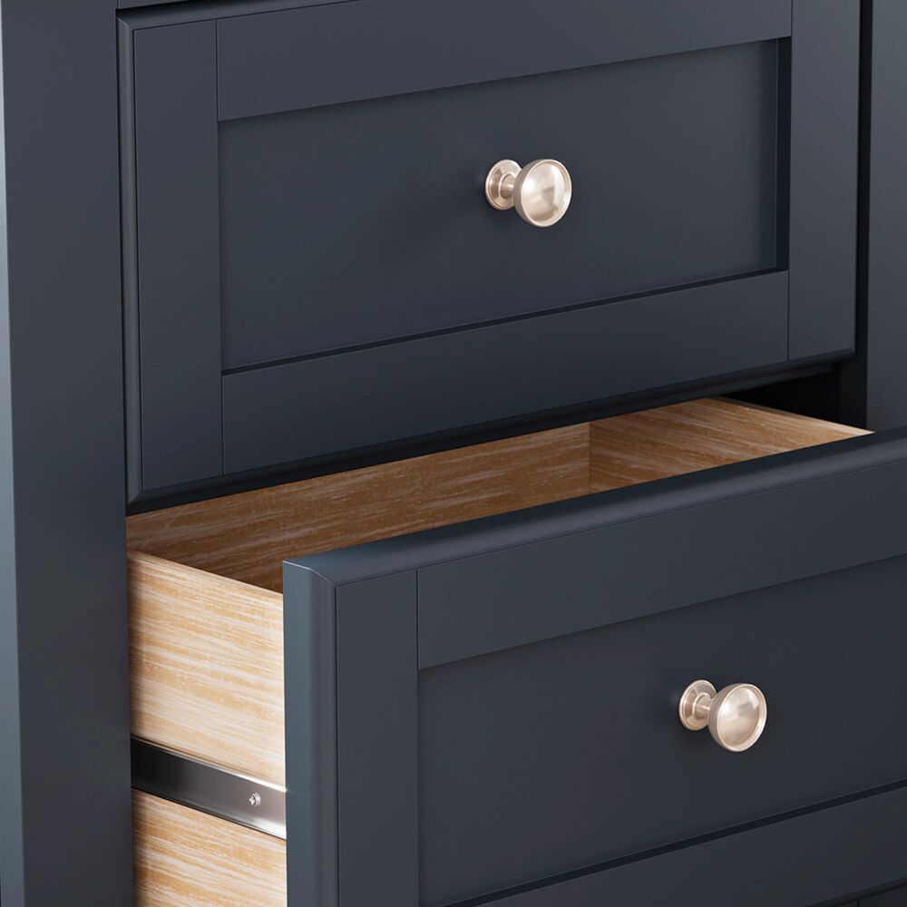 Ashley Landocken 2-Drawer Nightstand in Dark Slate Blue and Light Brown, , large