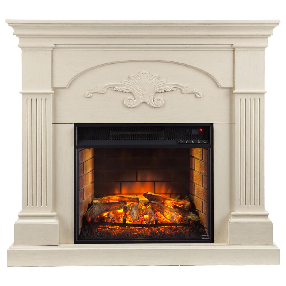 Southern Enterprises Andca Electric Fireplace in Ivory Shop NFM