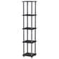HOMLUX Turn-N-Tube 5-Tier Corner Square Display Bookshelf in Black and Grey, , large