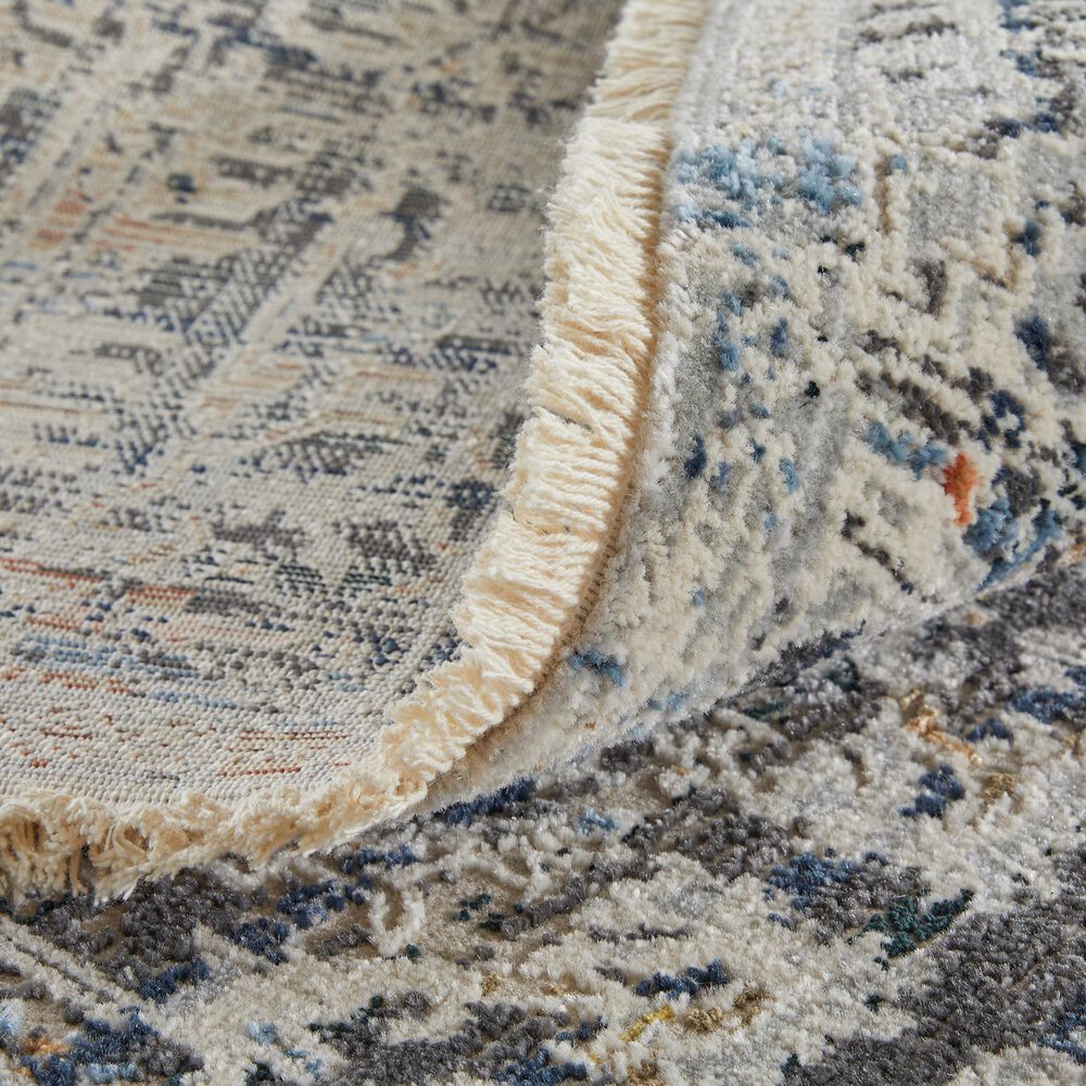 Feizy Kaia 3&#39; x 10&#39; Navy and Beige Runner, , large