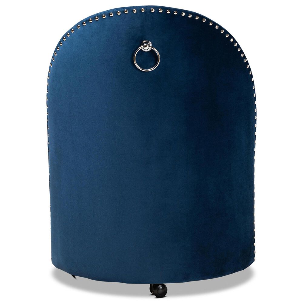 Baxton Studio Bethel Accent Chair in Navy Blue, , large