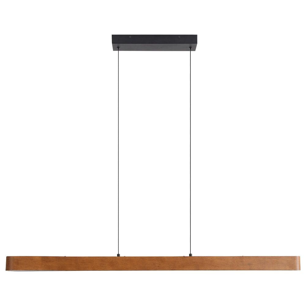 Golden Lighting Silva 1-Light Pendant in Black and Walnut, , large