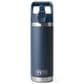 YETI Rambler 18 Oz Water Bottle with Color-Matched Straw Cap in Navy, , large