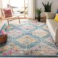 Safavieh Madison MAD418N 10" x 14" Dark Blue and Yellow Area Rug, , large
