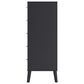 Ashley Charlang 5 Drawer Chest in Matte Black and Beige, , large