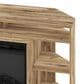 HOMLUX 47" Corner TV Stand with Electric Fireplace in Flagstaff Oak, , large