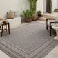 Amber Lewis x Loloi Topanga 5"3" x 7"6" Natural and Teal Indoor/Outdoor Area Rug, , large