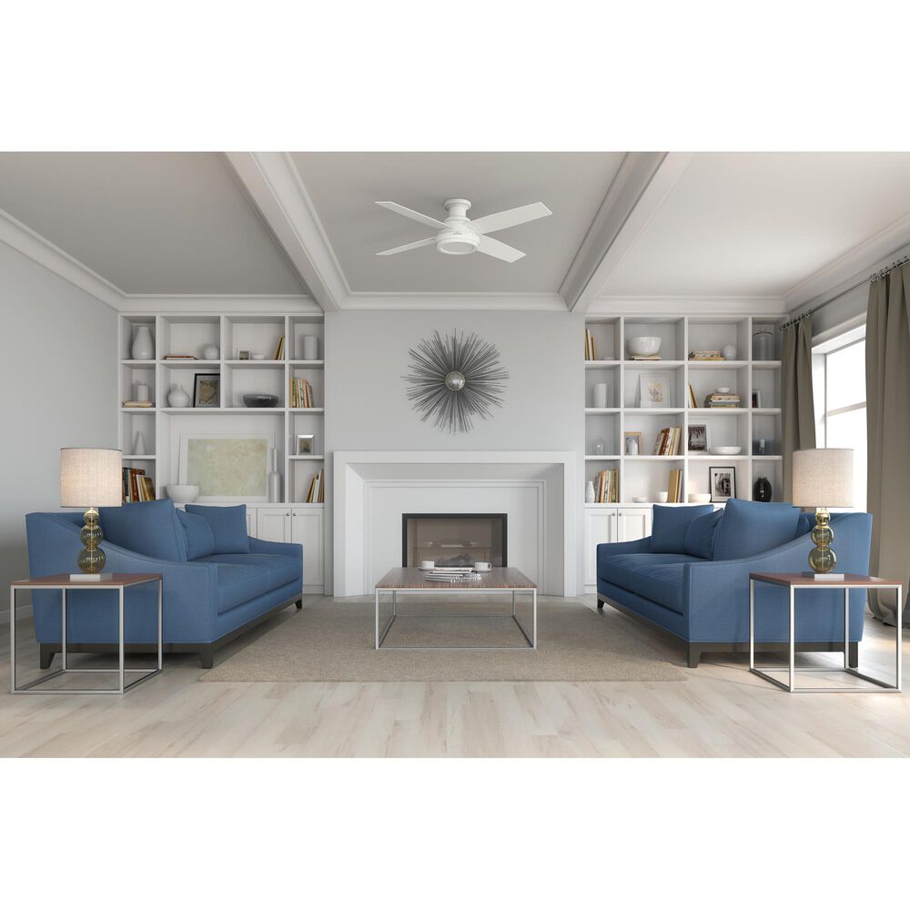 Hunter Dempsey 52&quot; Low Profile Ceiling Fan in Fresh White, , large
