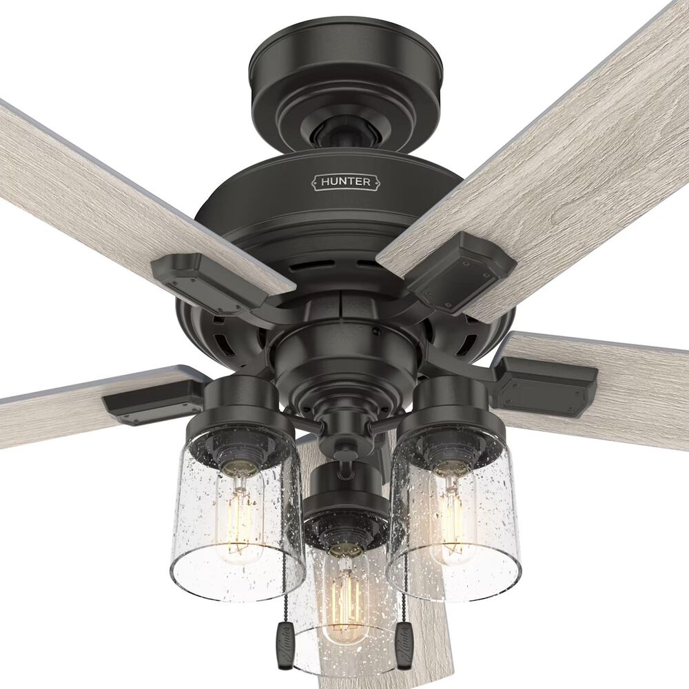 Hunter Hartland 52&quot; Ceiling Fan with LED Lights in Noble Bronze, , large