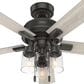 Hunter Hartland 52" Ceiling Fan with LED Lights in Noble Bronze, , large
