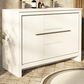 Lexora Home Lafarre 48" Double Bathroom Vanity in White with 2 cm White Cultured Marble Top and Rectangular Sinks, , large