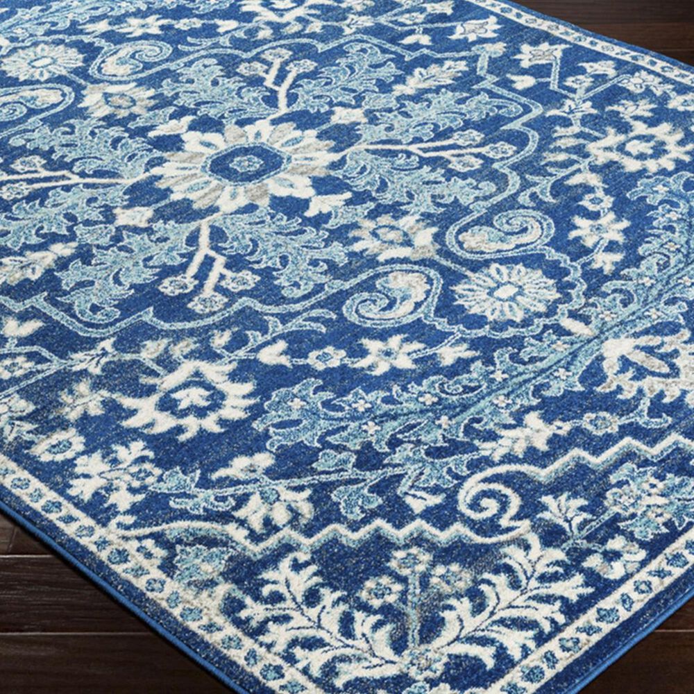 Surya Harput HAP-1068 5&#39;3&quot; x 7&#39;3&quot; Gray, Teal and Dark Blue Area Rug, , large