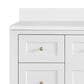 James Martin Vanities Breckenridge 60" Single Bathroom Vanity in Bright White with Single Hole 3 cm White Zeus Quartz Top and Rectangular Sink, , large
